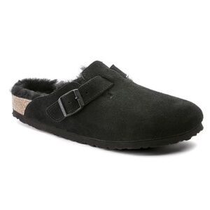 COPY - Boston Shearling Suede Leather - Black